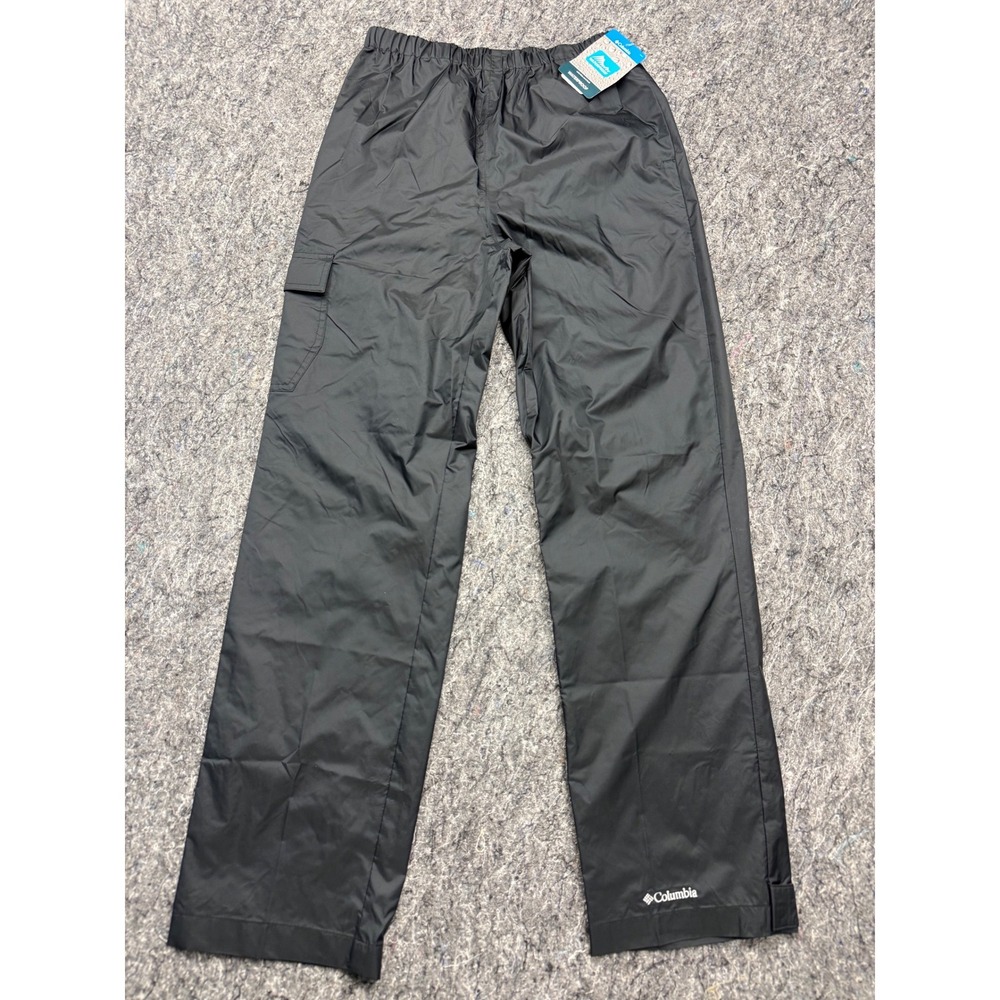Columbia Youth Cypress Brook II Rainā Pants Black Waterproof Size L 14/16 RY8037